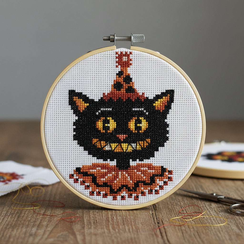 Black Cat Cross Stitch Leaflet