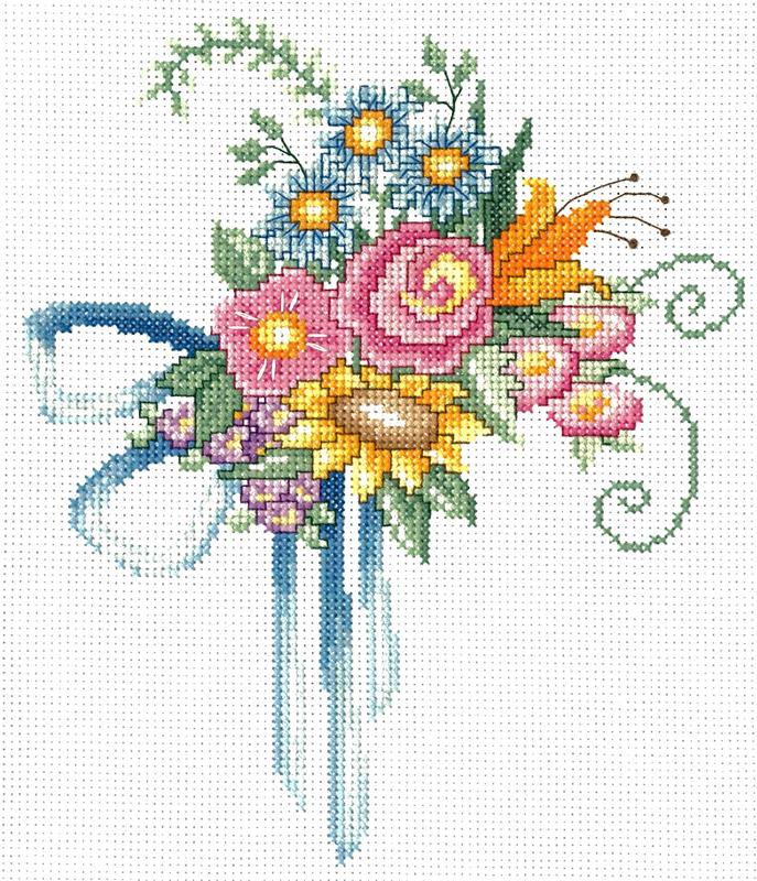 Blooming Bouquet Counted Cross Stitch Kit