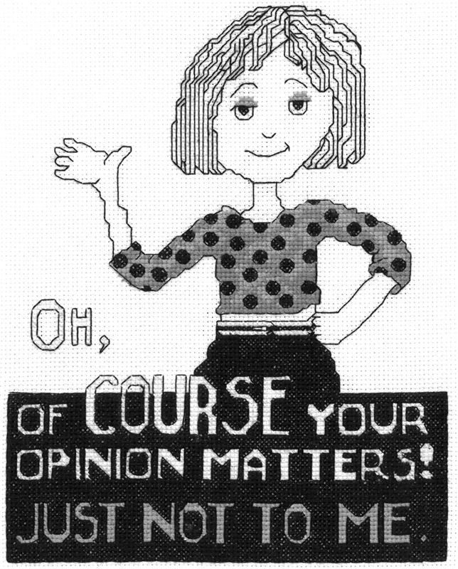 Your Opinion Counted Cross Stitch Kit