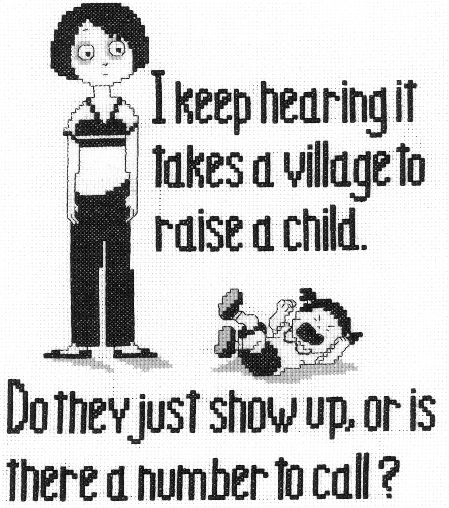 It Takes a Village Counted Cross Stitch Leaflet