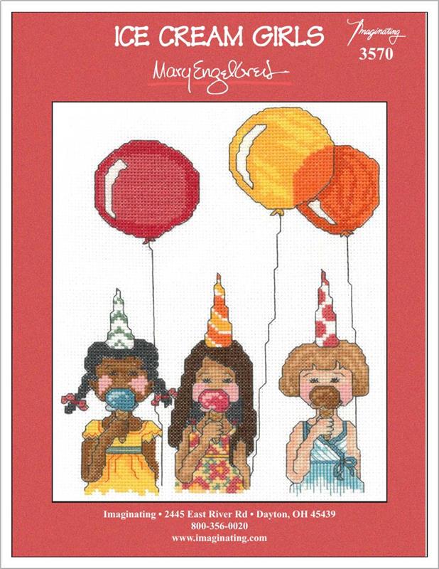 Ice Cream Cone Girls Counted Cross Stitch Kit