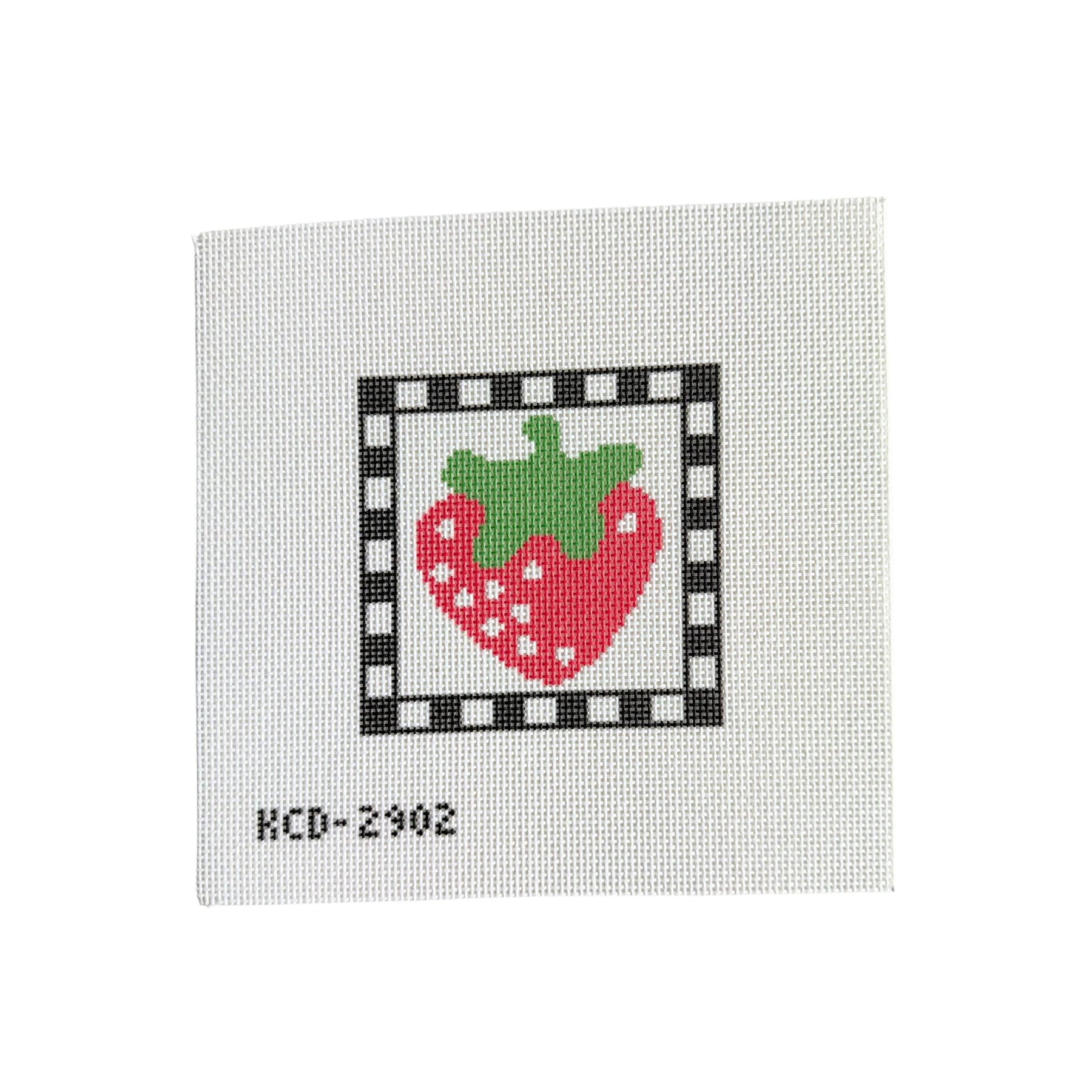 Needlepoint Canvas: Strawberry Square Kit