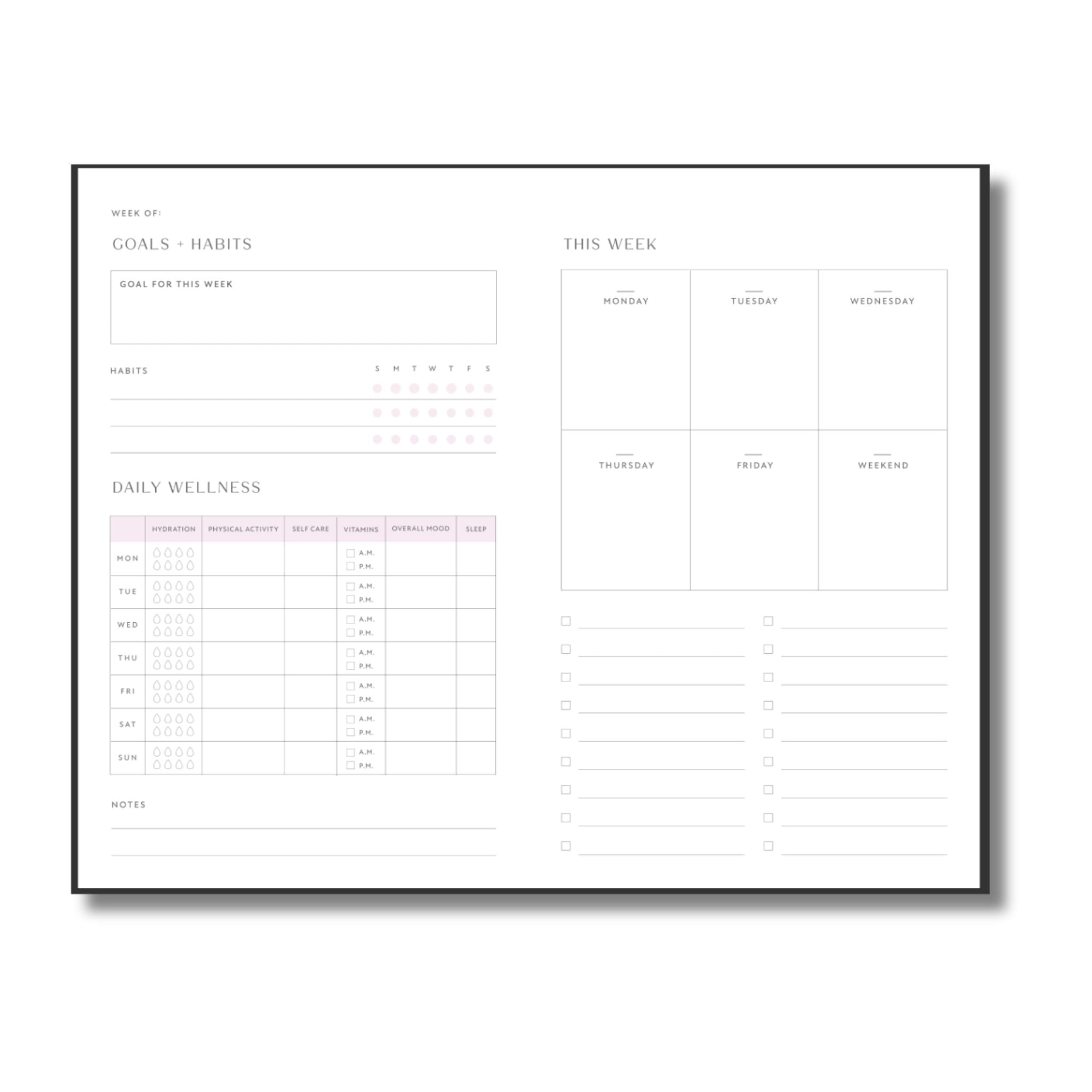 Feel Good, Health + Wellness Planner