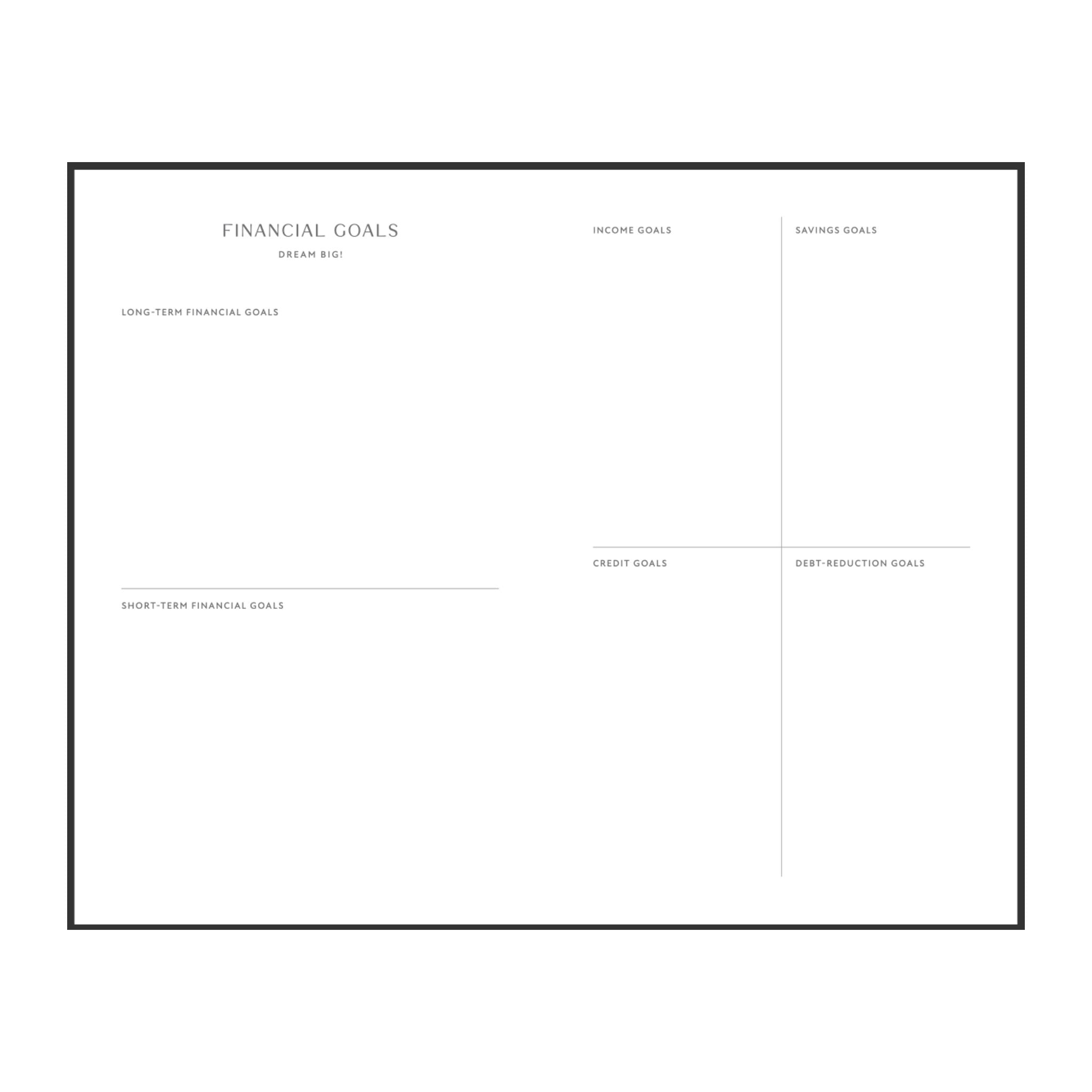 Make It Make Cents, Budget Planner