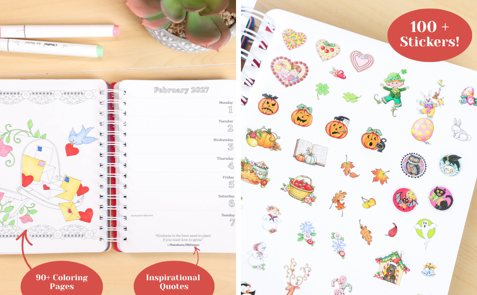 18-Month Coloring Planner