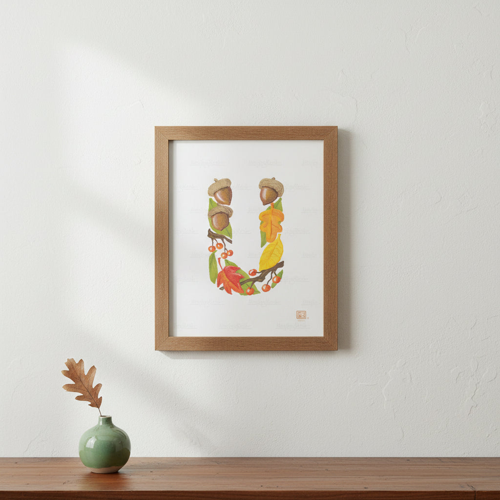 Alphabet Garden Letter U Small Print