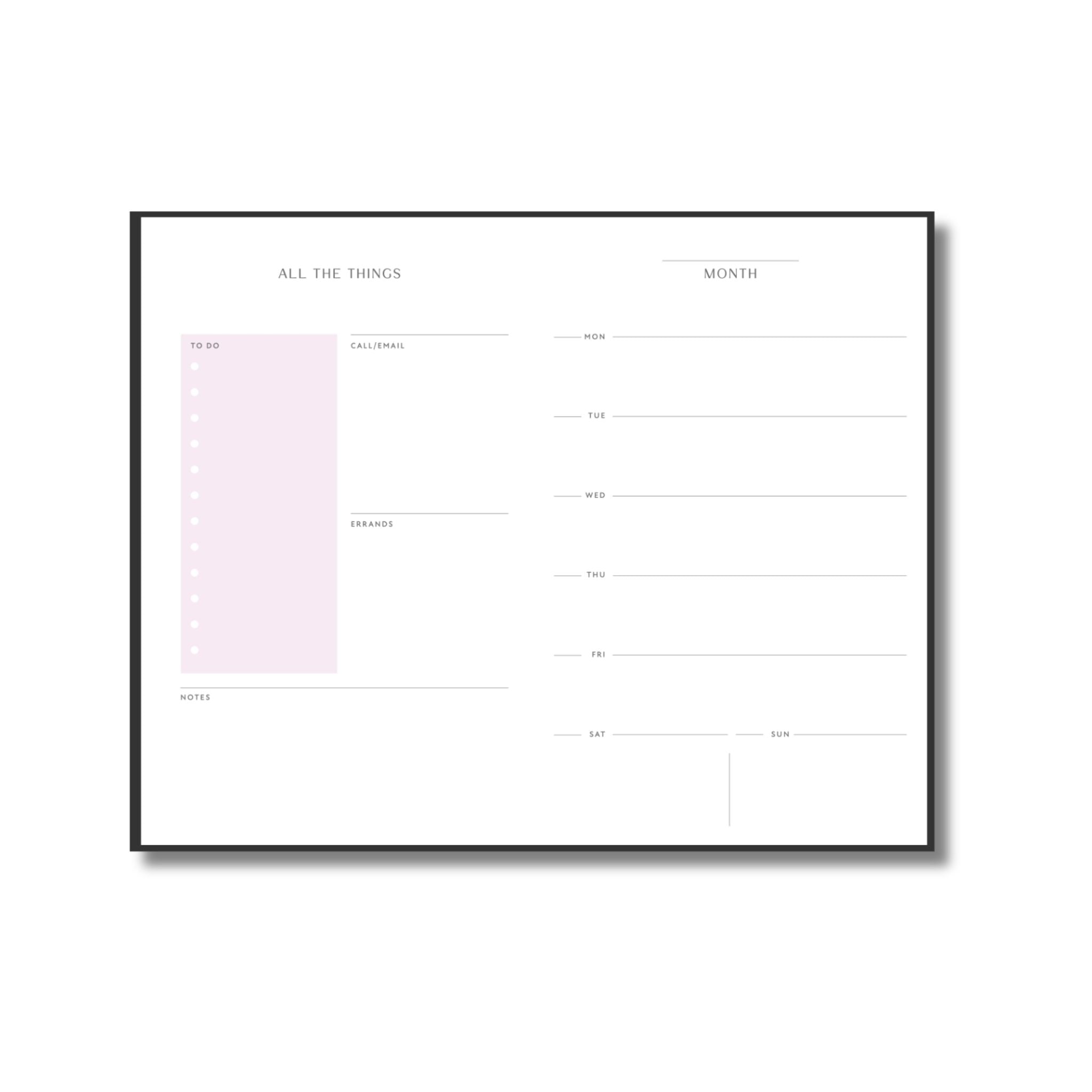 Get It Done, Weekly Agenda+To-Do List