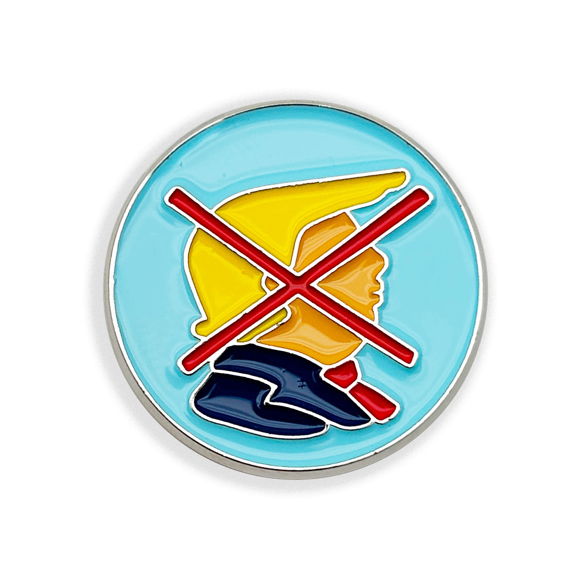 Anti-Dictator Enamel Art Pin