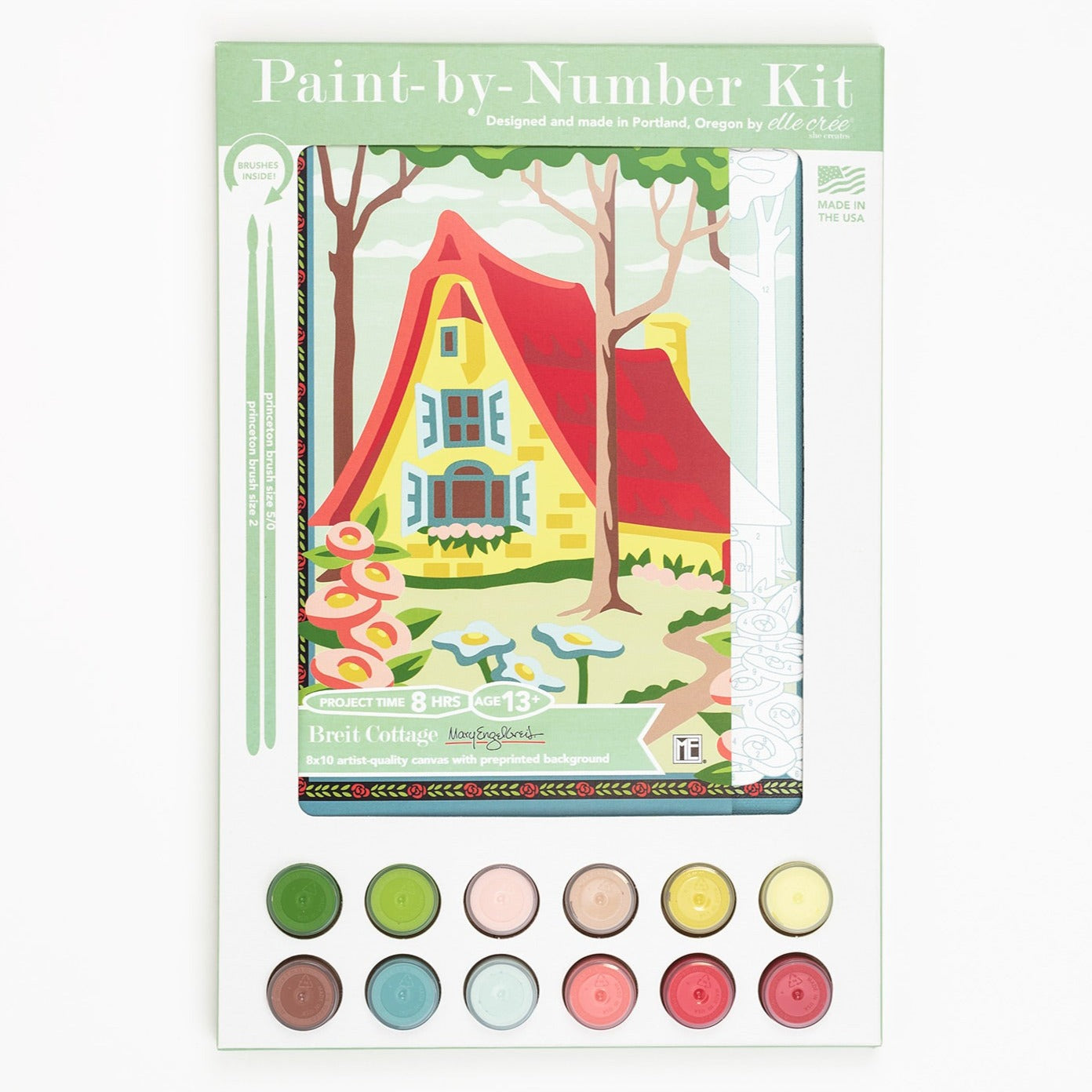 Vintage Sealed Paint Works Paint by Number Kit, English Cottage, Kit 91019,  1997 -  Israel