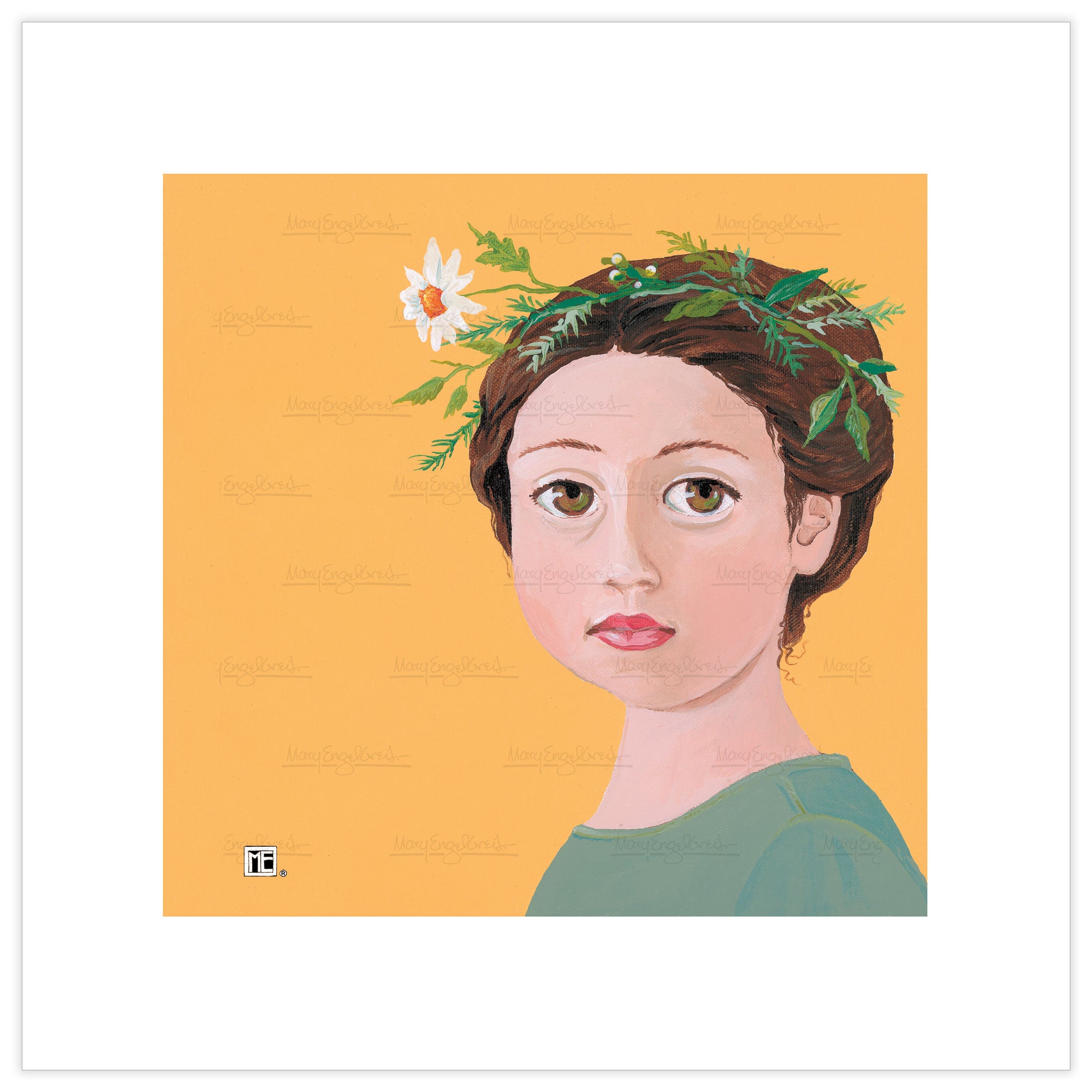 Brown Haired Girl Fine Art Print