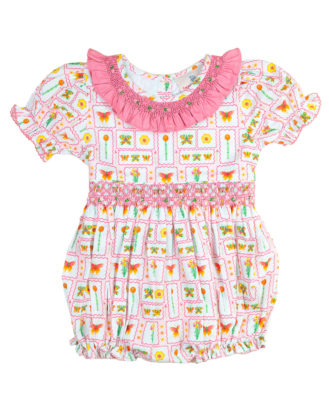 Butterfly Garden Smocked Jenny Bubble
