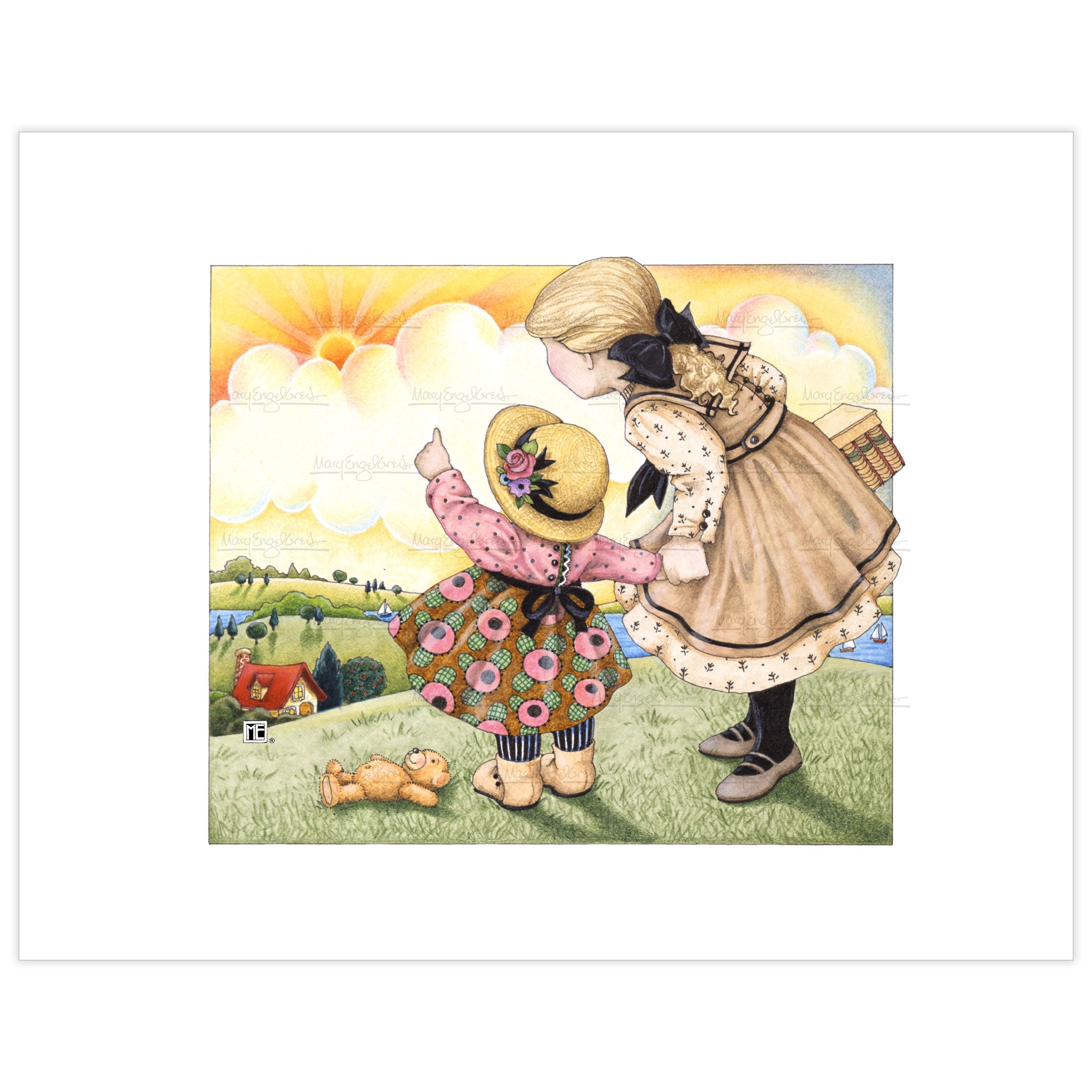 Child Pointing to Sky Fine Art Print