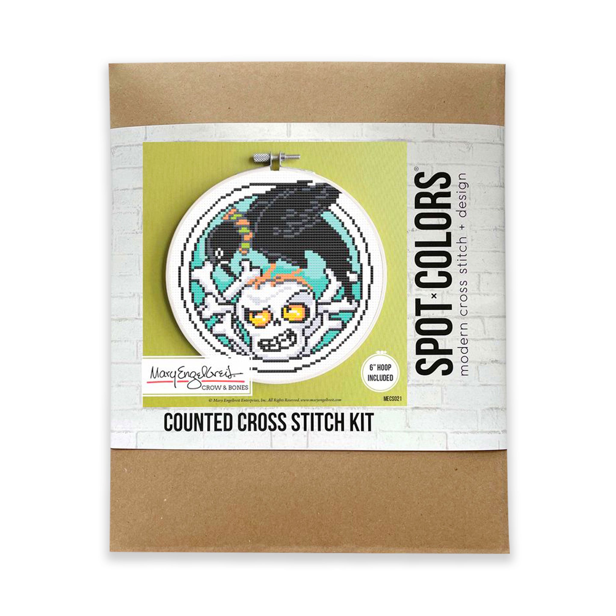 Crow & Bones Counted Cross Stitch Kit