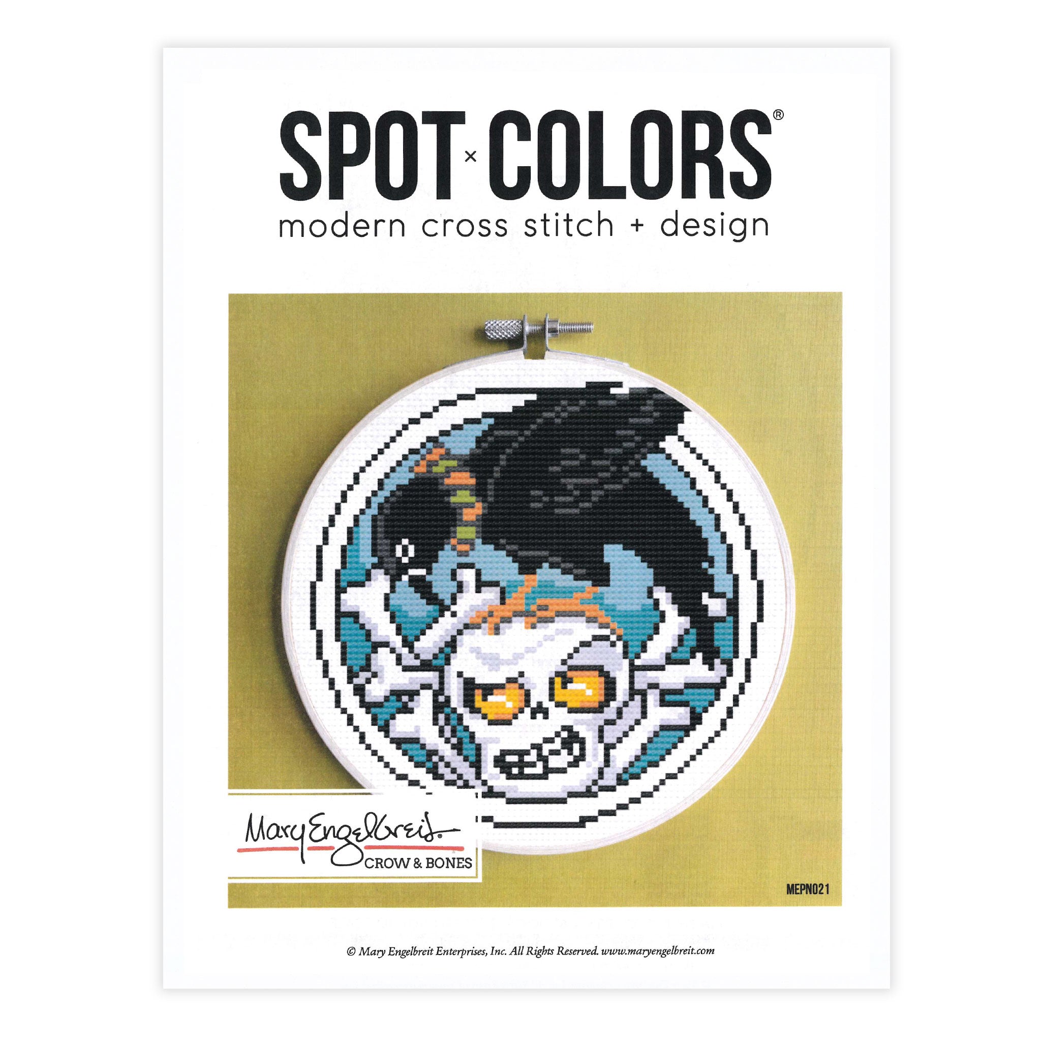 Crow & Bones Counted Cross Stitch Leaflet