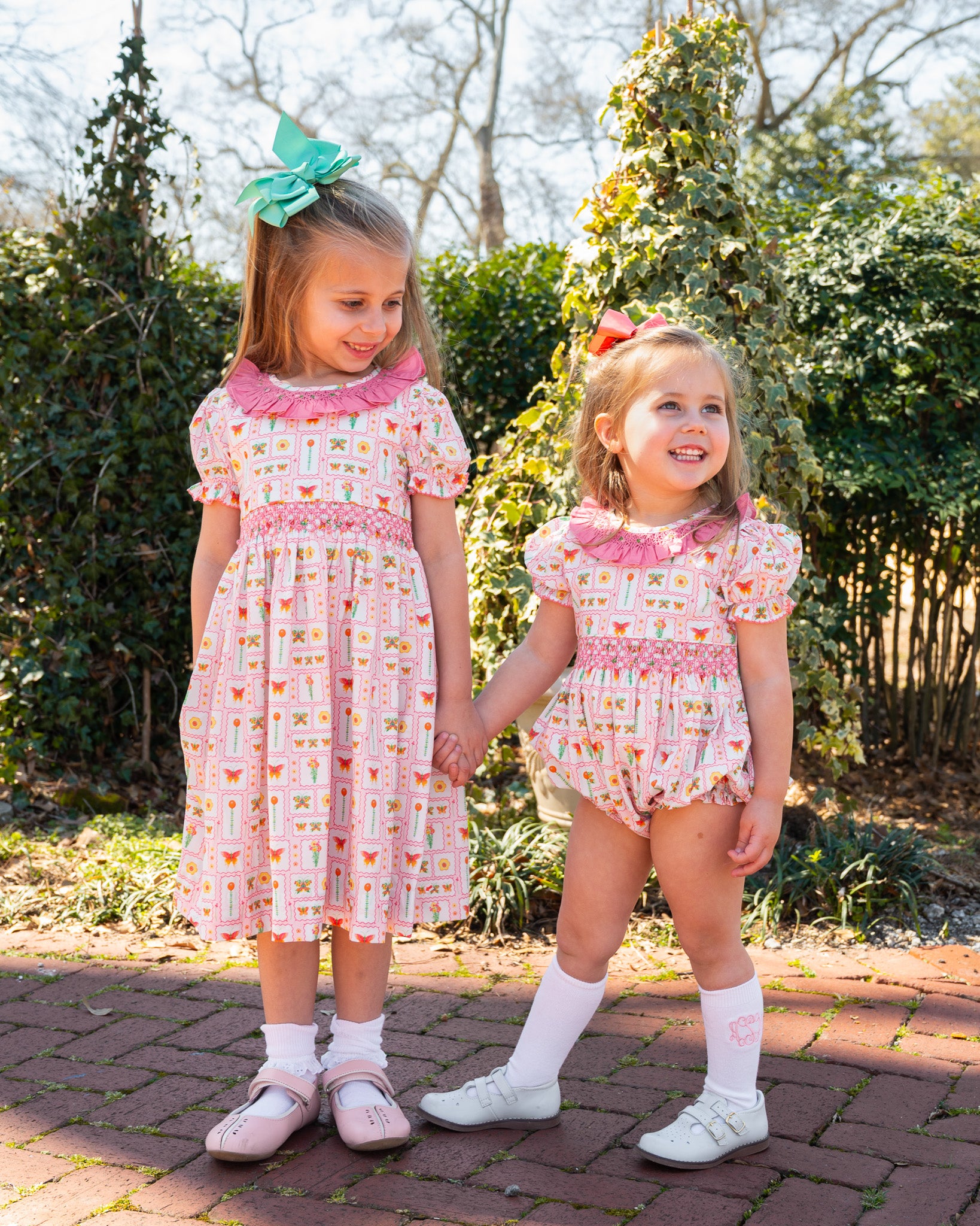 Butterfly Garden Smocked Jenny Bubble