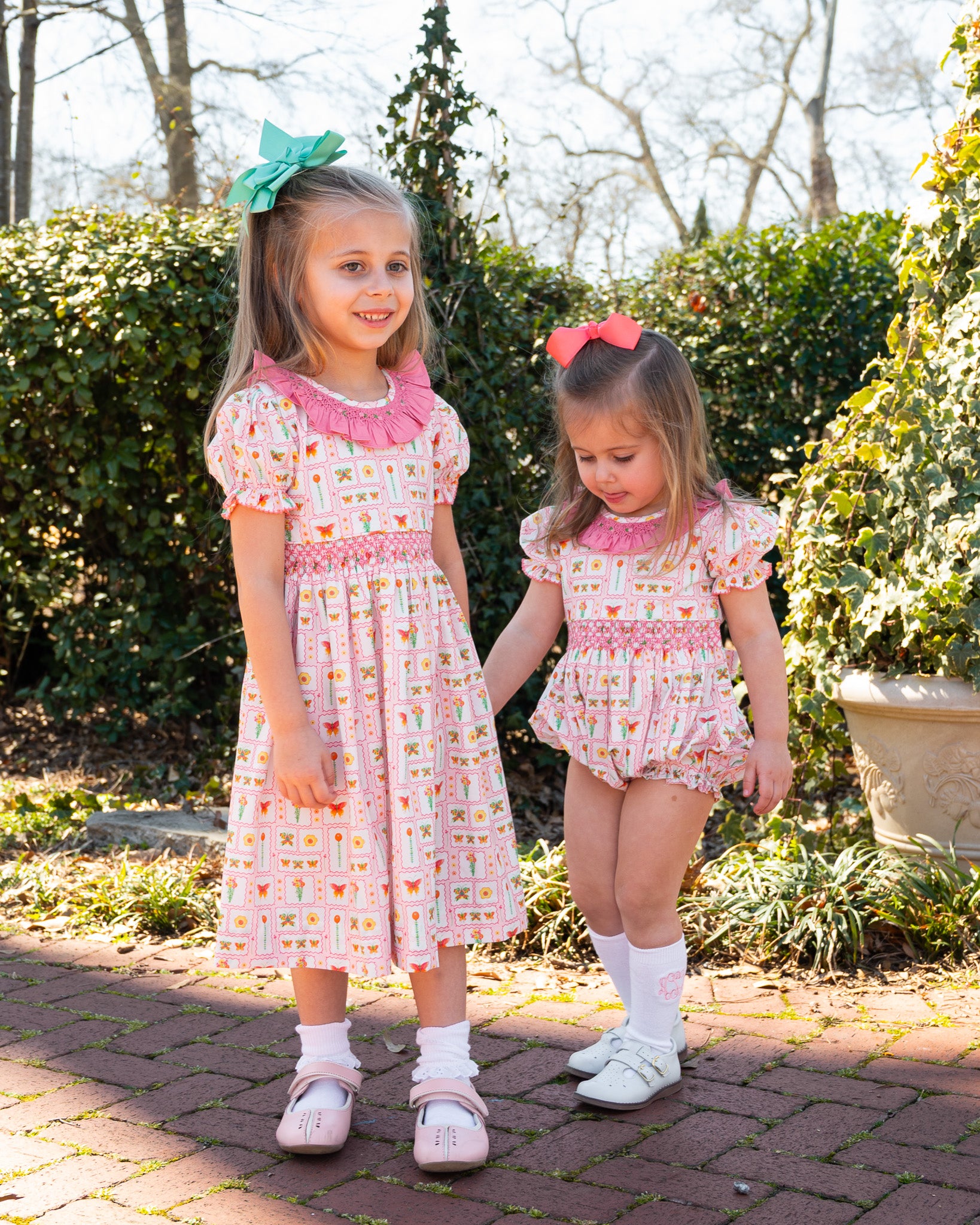 Butterfly Garden Smocked Jenny Dress