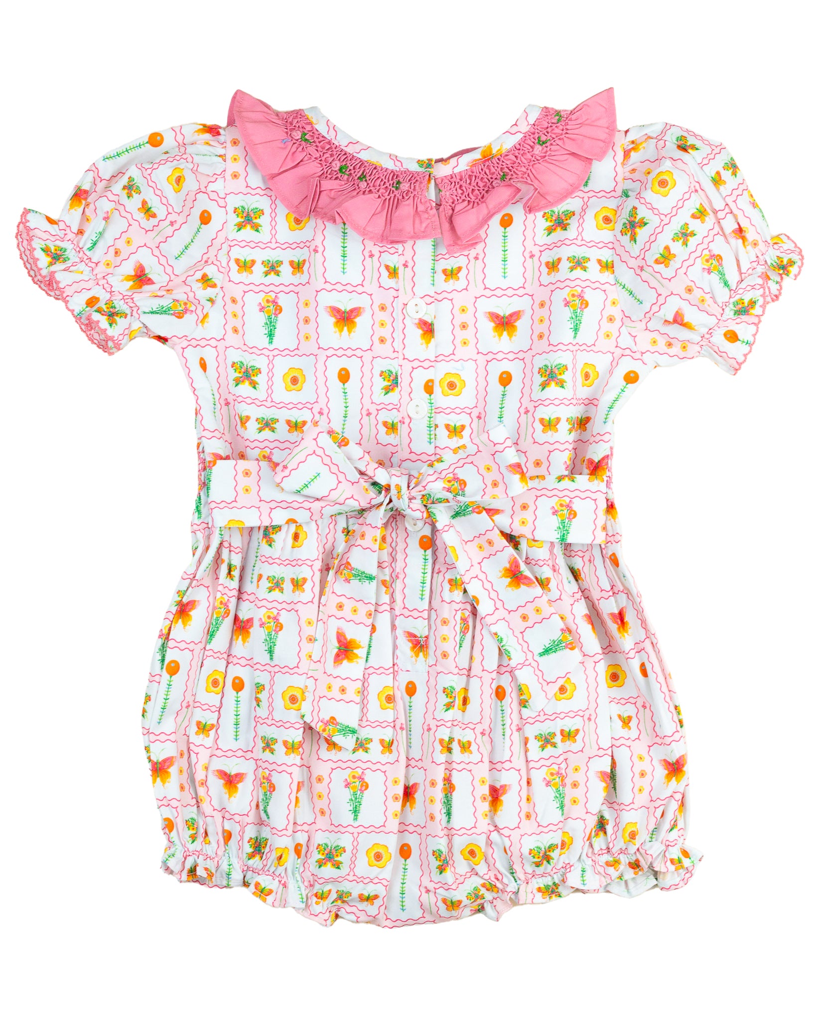 Butterfly Garden Smocked Jenny Bubble