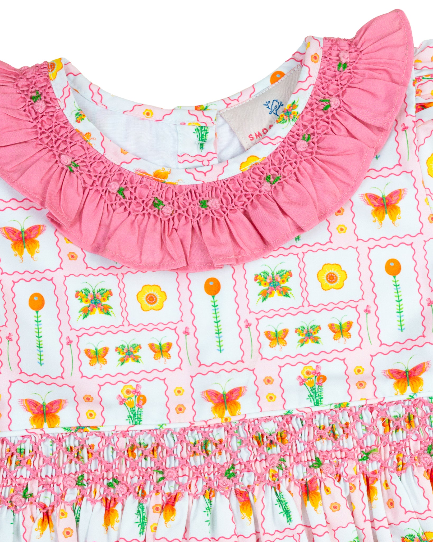 Butterfly Garden Smocked Jenny Dress