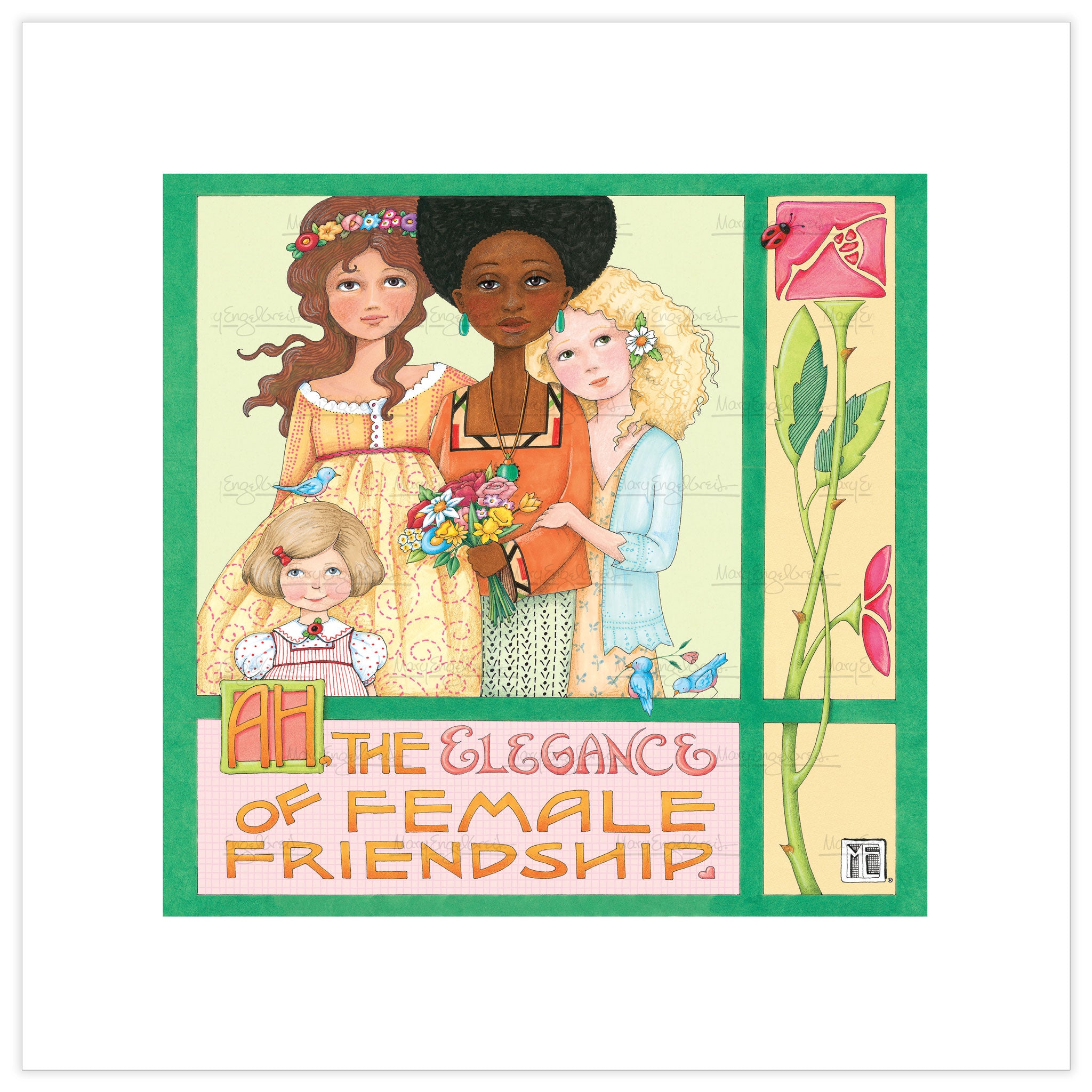 Elegance Female Friendship Fine Print
