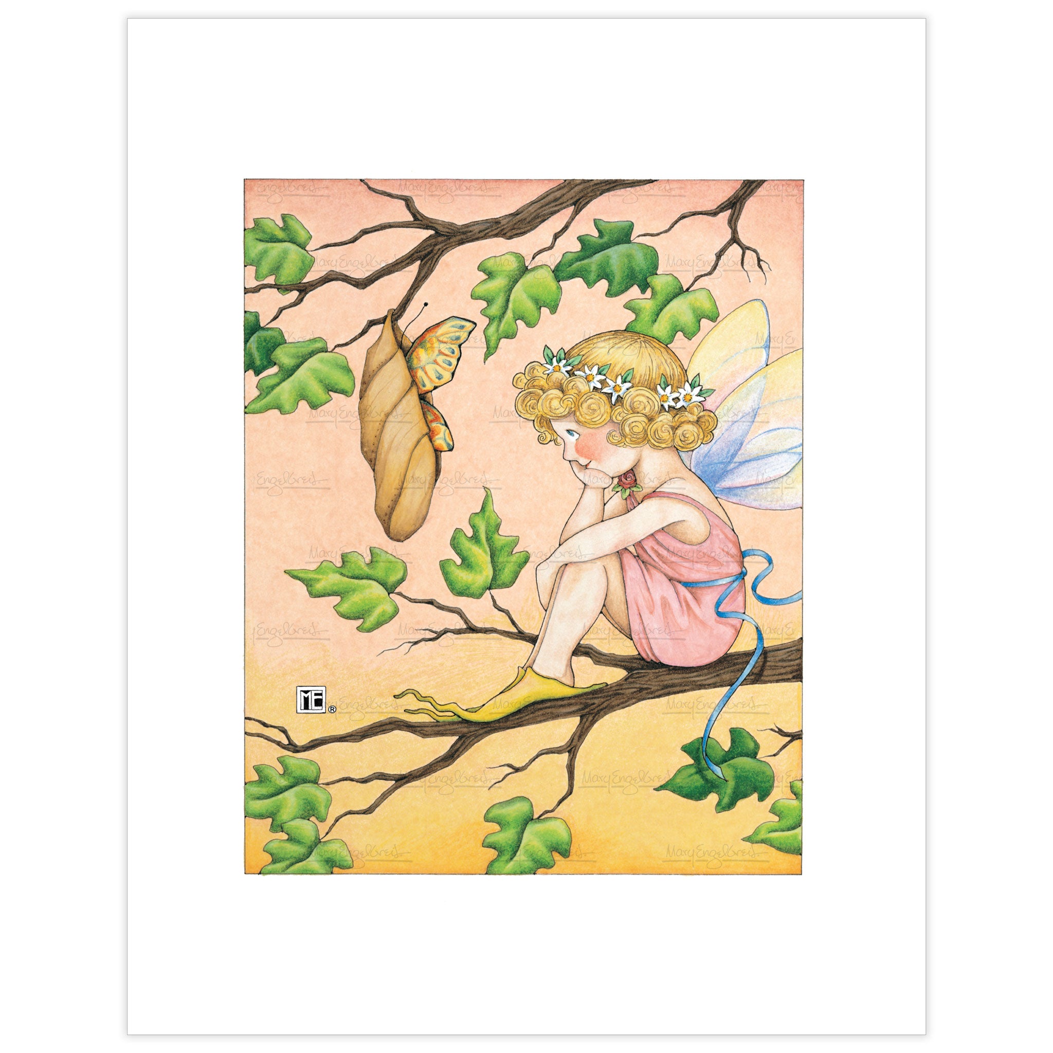 Fairy Watching Cocoon Fine Art Print
