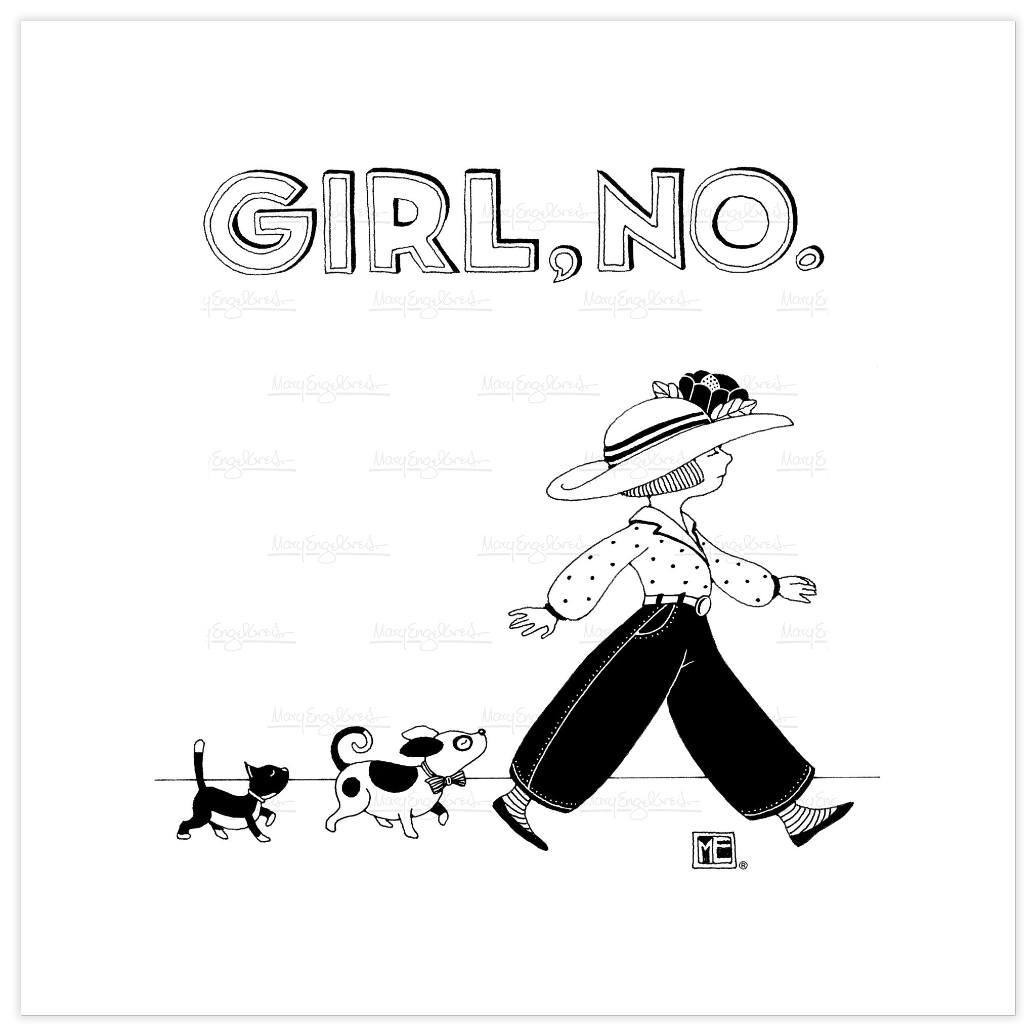 Girl, No Fine Art Print