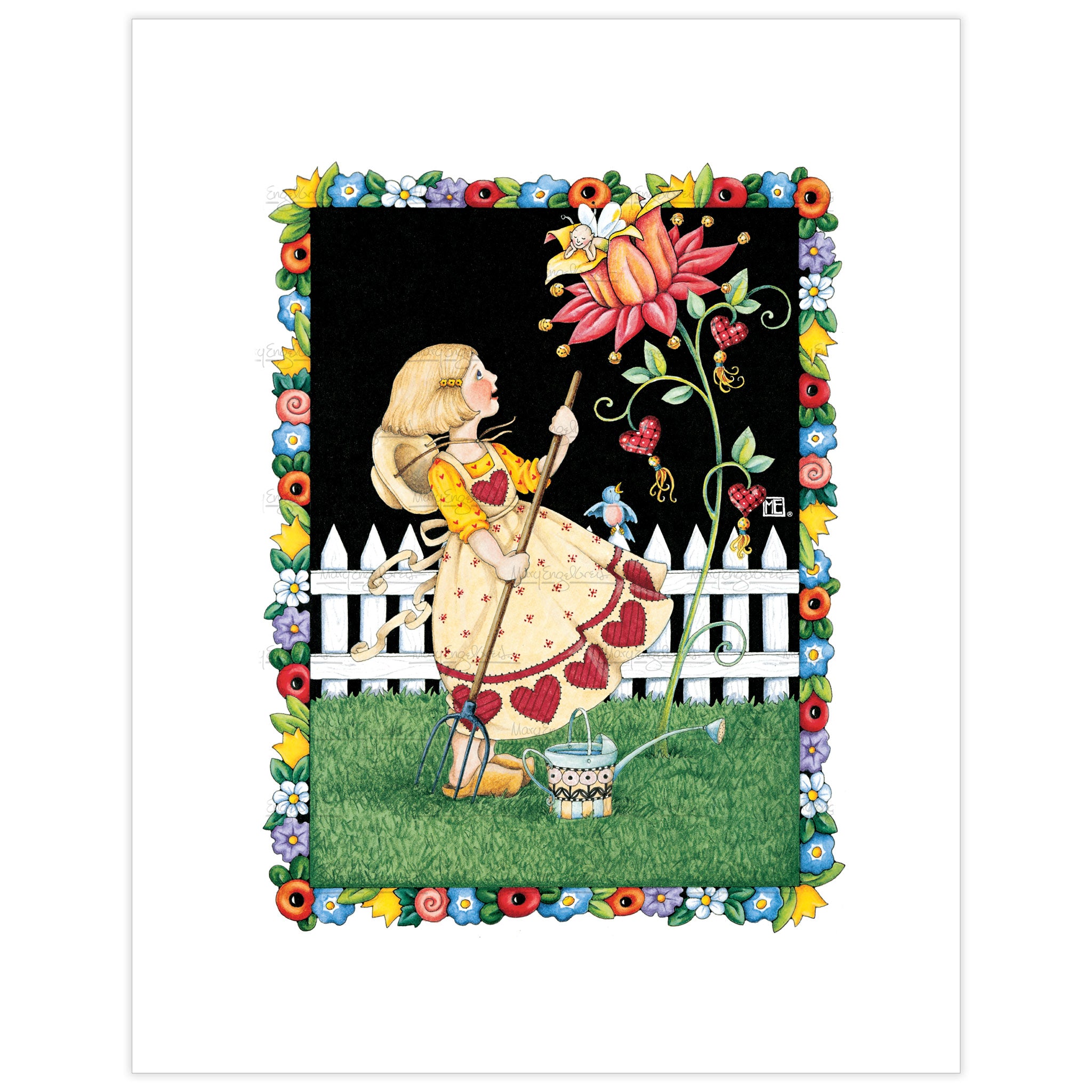 Girl with Pitchfork Fine Art Print