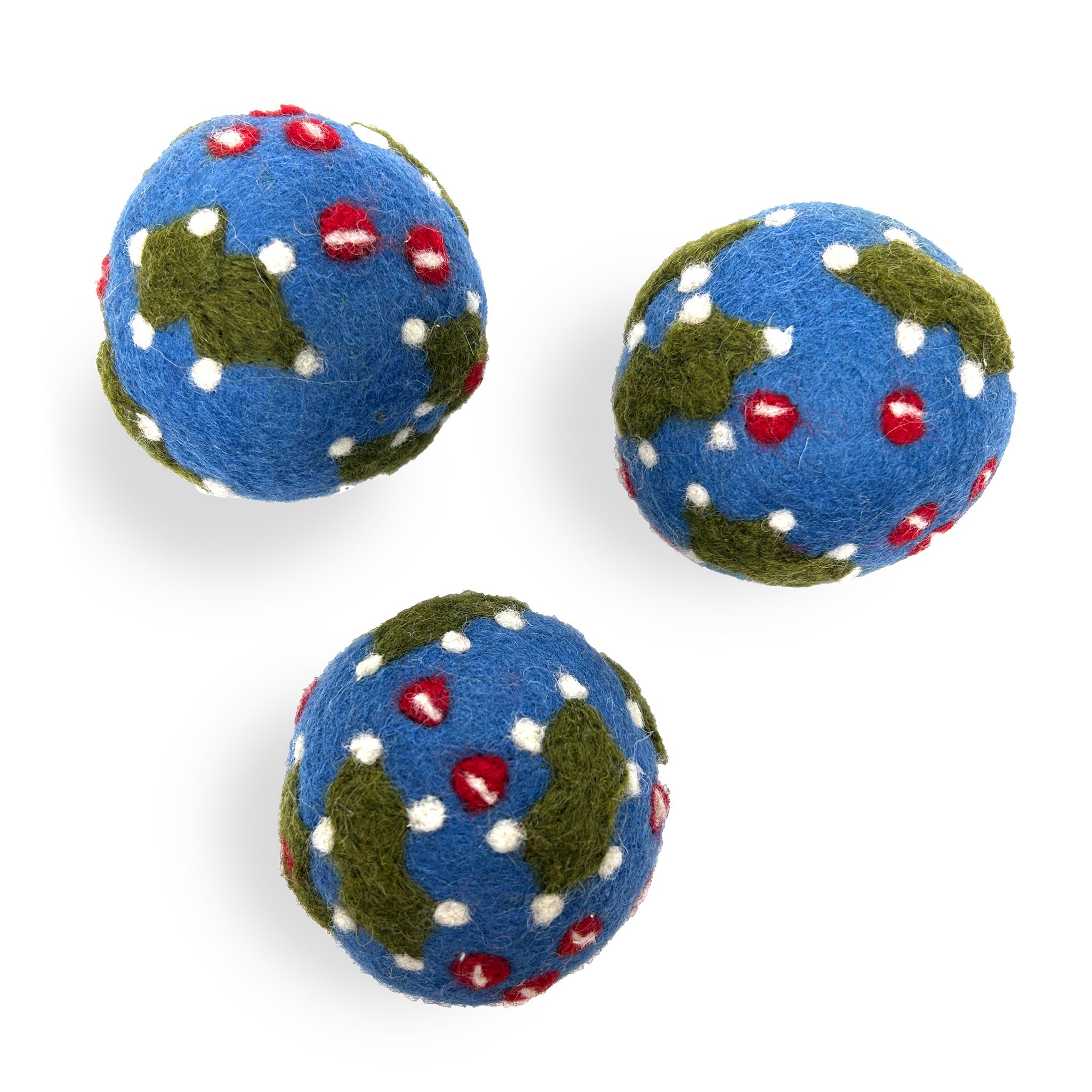Jolly Holly Wool Dryer Balls
