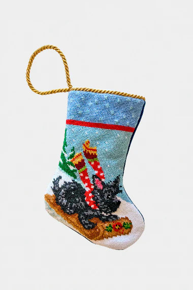 Sledding Scottie Bauble Stocking
