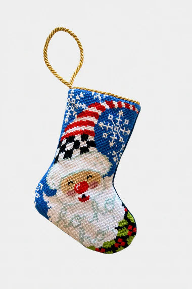 Snowflake Santa Bauble Stocking