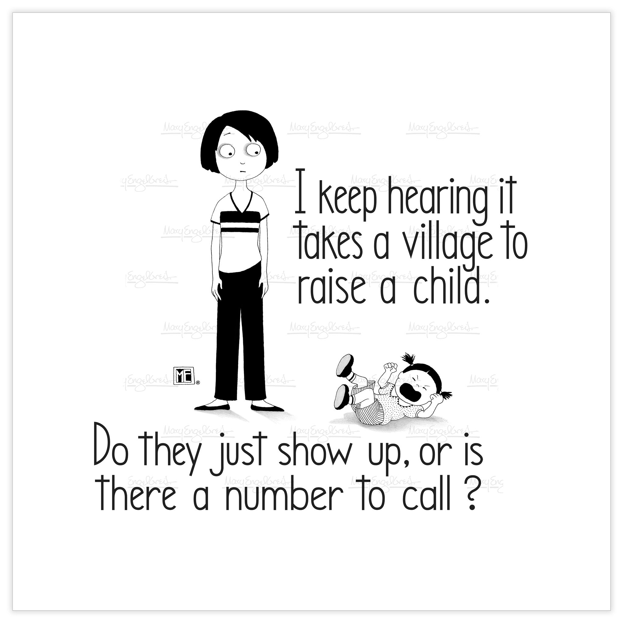 It Takes a Village Hotline Fine Art Print