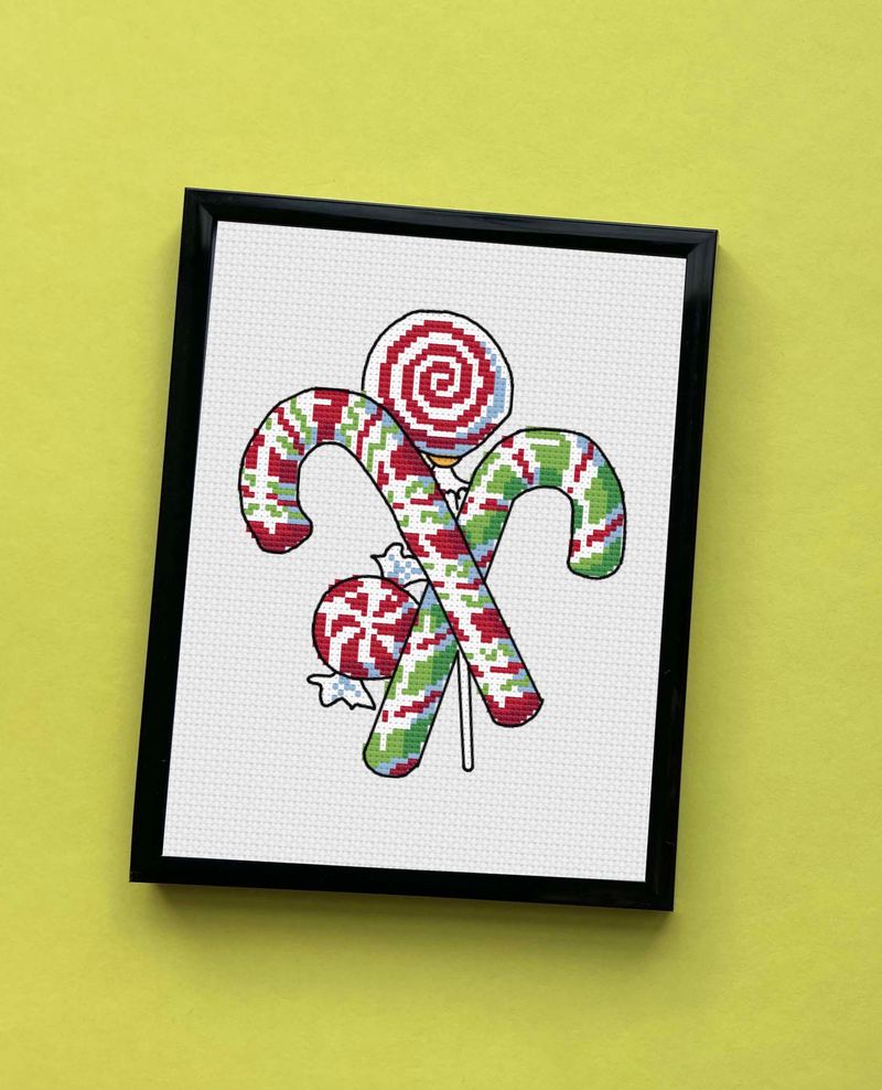 Candy Canes Counted Cross Stitch Kit