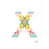 Alphabet Garden Letter X Small Print
