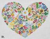Needlepoint Canvas: Great Things Heart