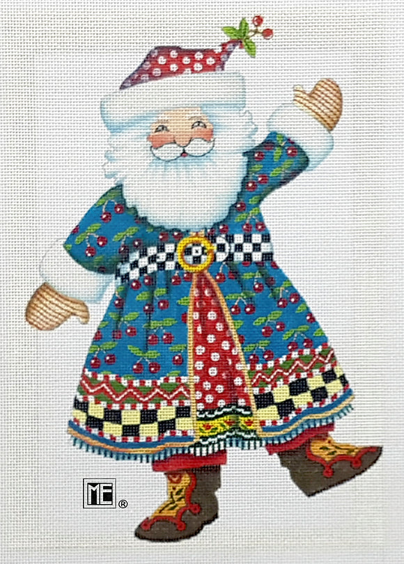 Needlepoint Canvas: Believe Santa with Background