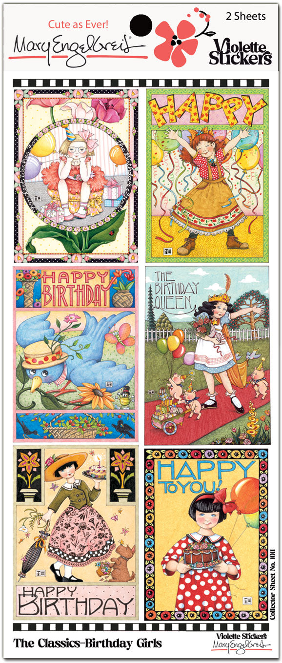 ME Classics Birthday Girls Sticker Sheet