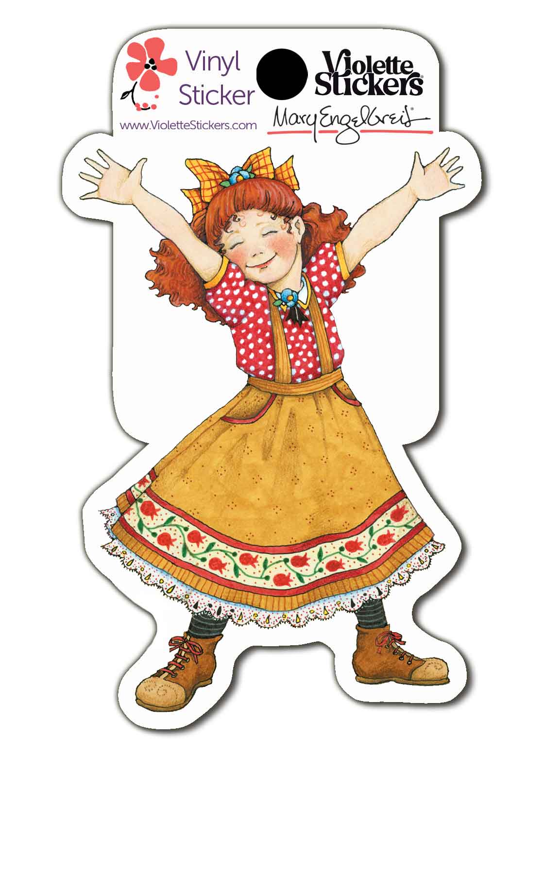 Happy Girl Vinyl Sticker