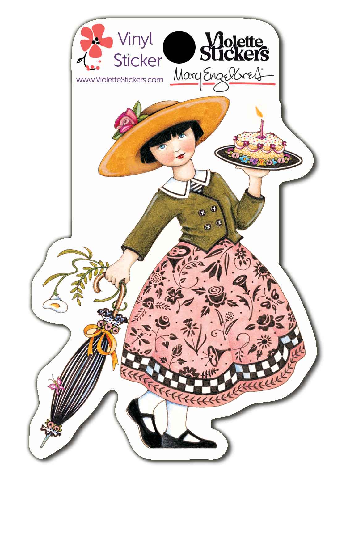 Butterfly Birthday Girl Vinyl Sticker