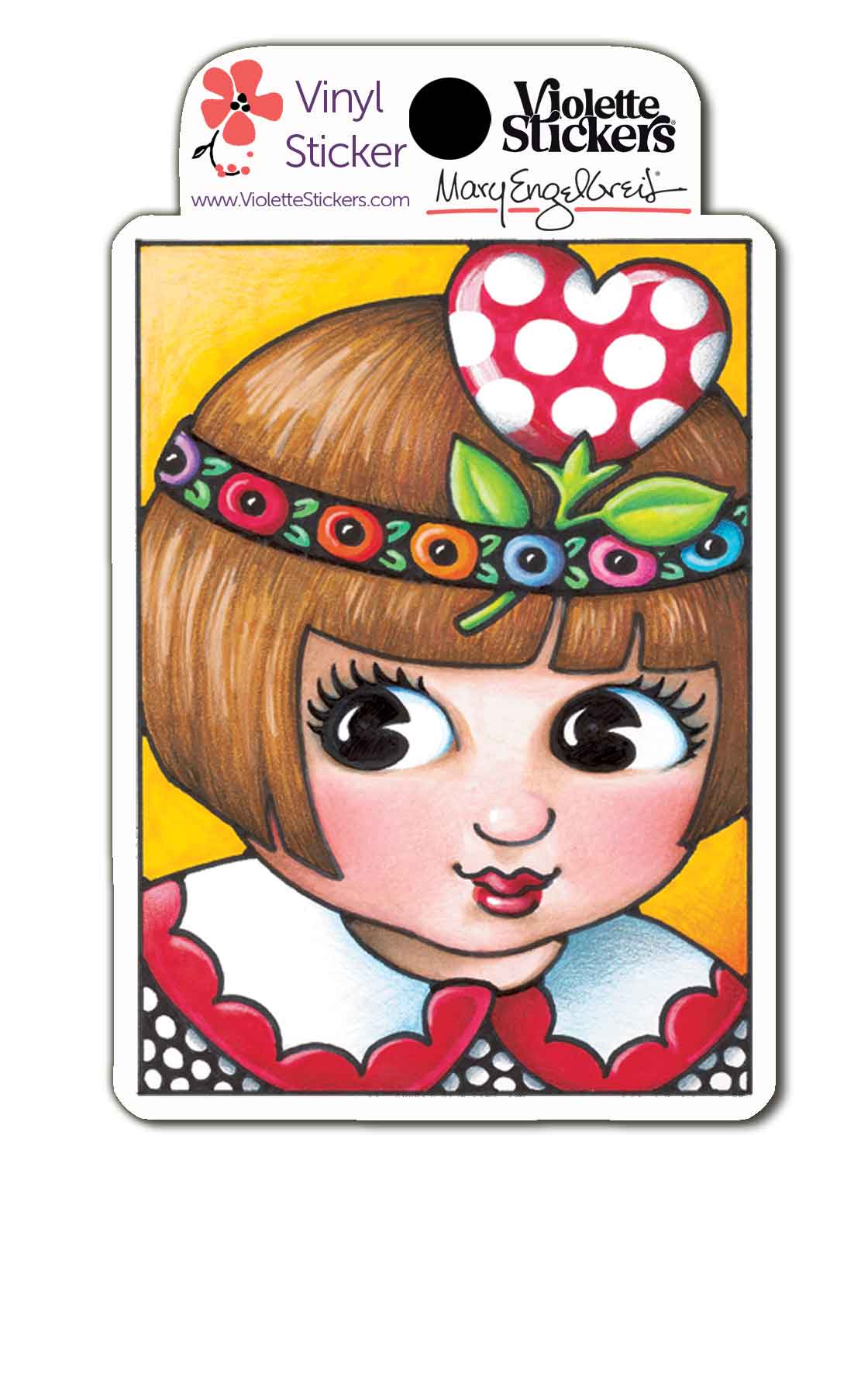 Girlie Face Vinyl Sticker