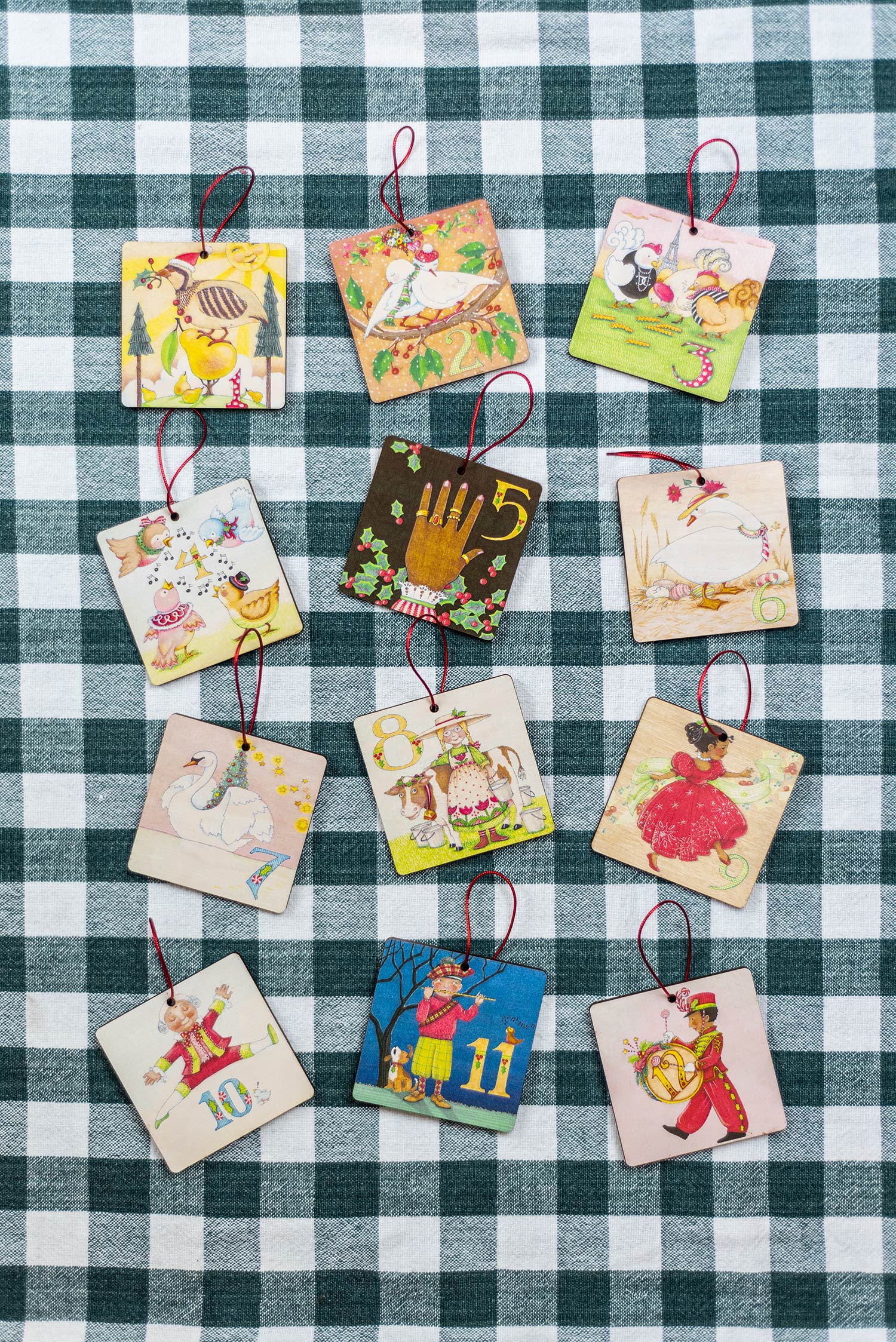Twelve Days of Christmas Ornament Set