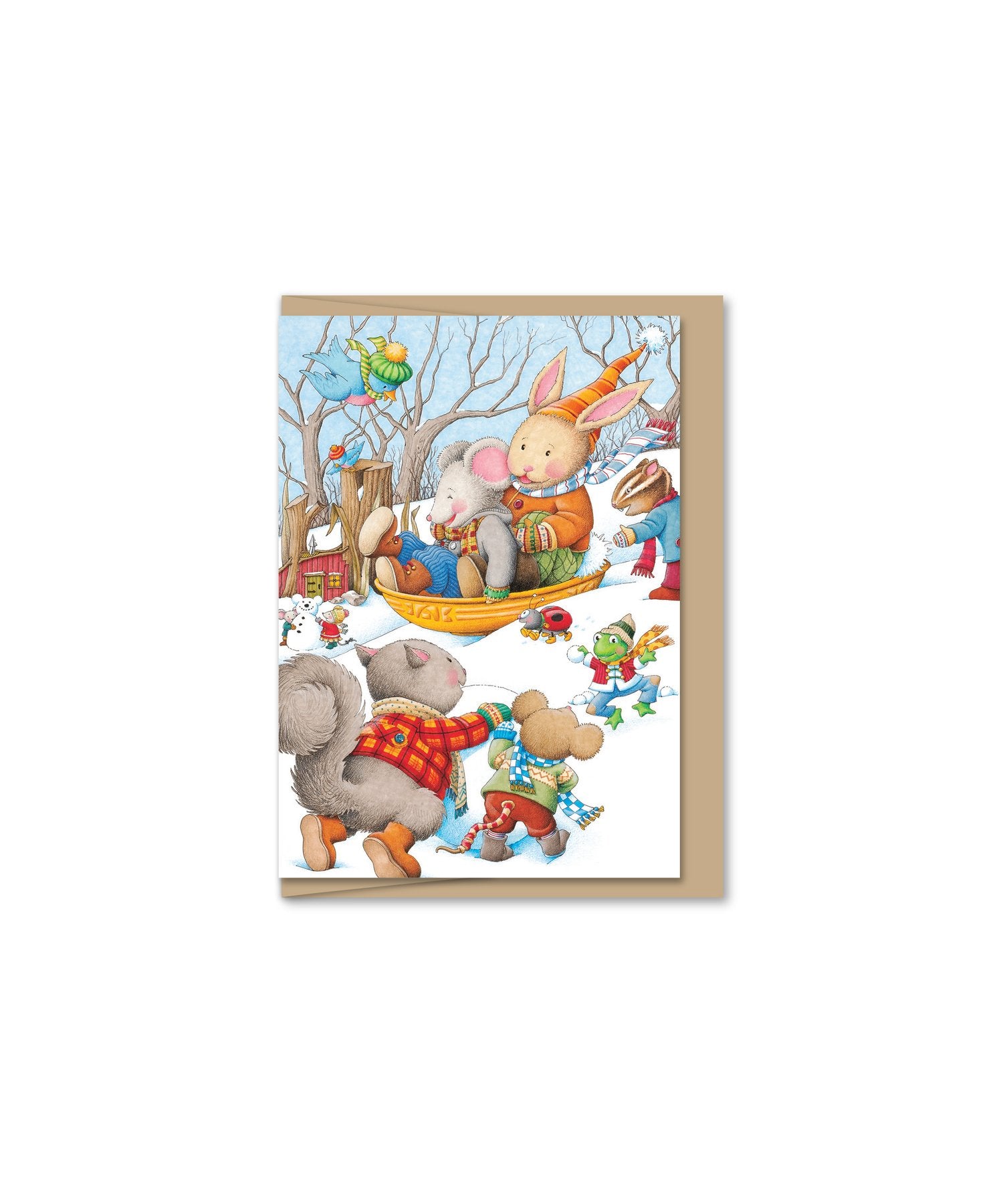 Holiday Sledding Mini Card