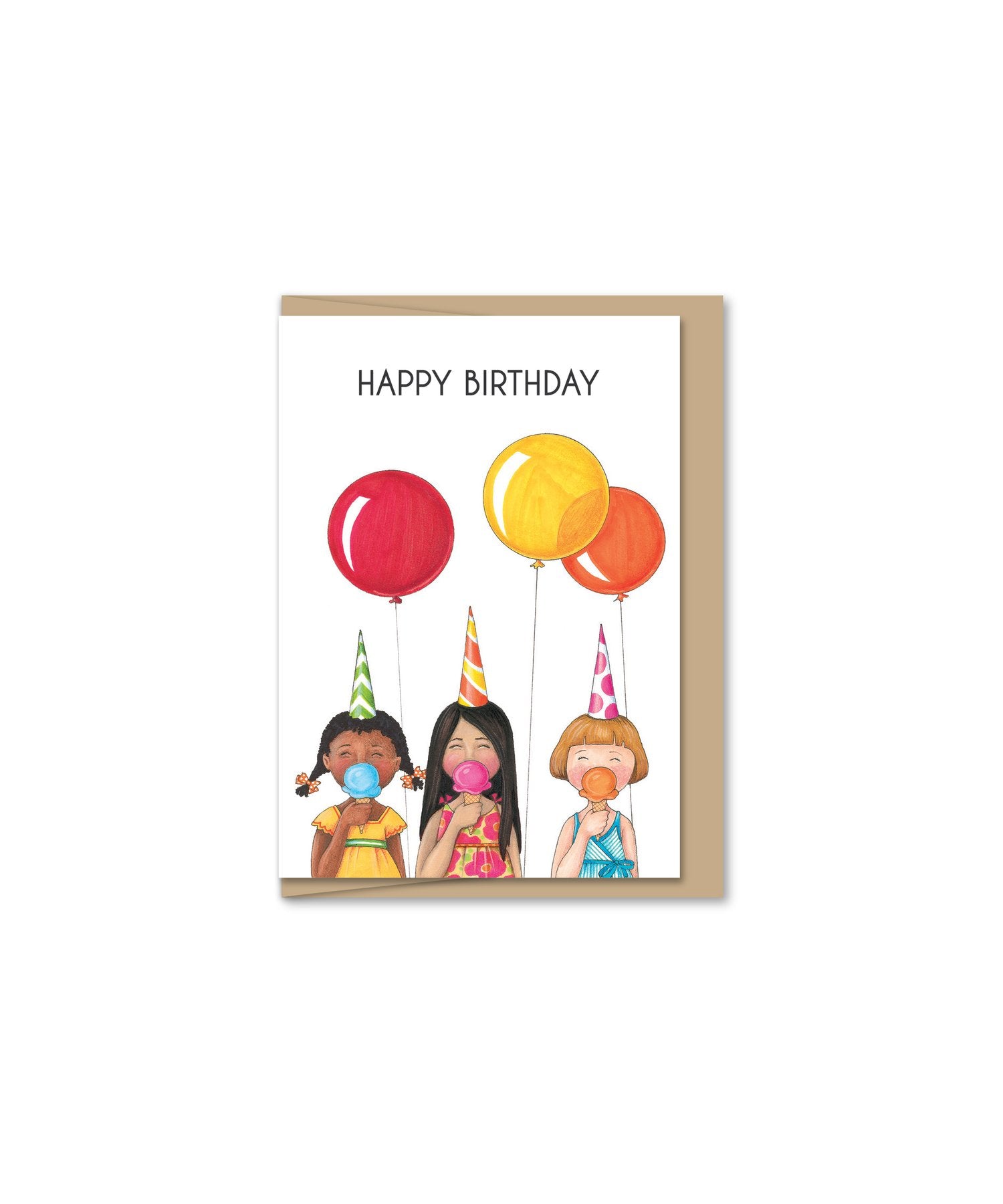 Ice Cream Cone Girls Mini Card