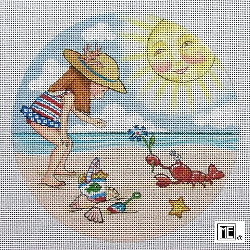 Needlepoint canvas 'Ladies in the beach' by Stitch Art