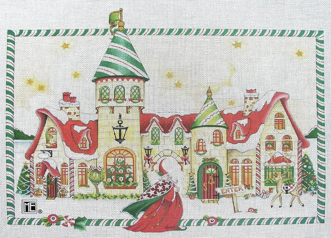 Needlepoint Canvas: Christmas Wizard's Castle