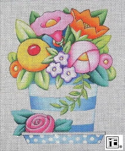 Needlepoint Canvas: Little Flower Pot