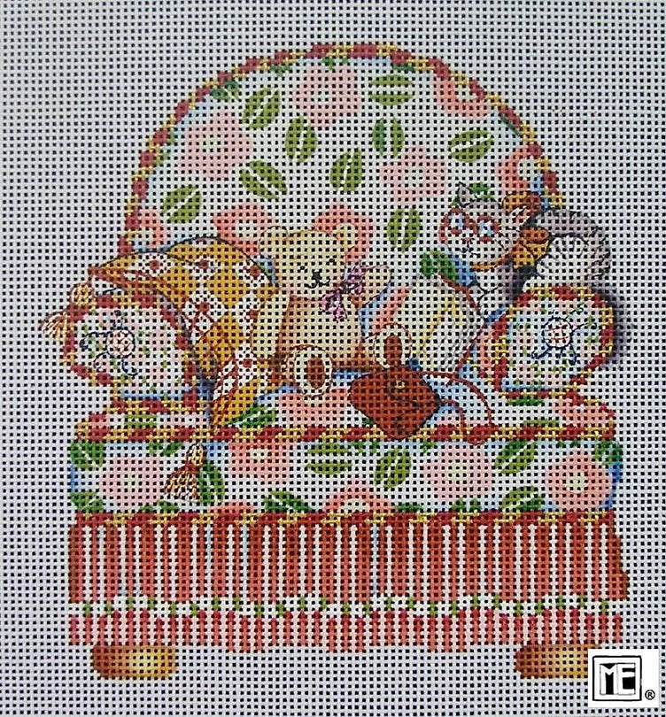 Comfy Chair Stitching Needlepoint Canvas
