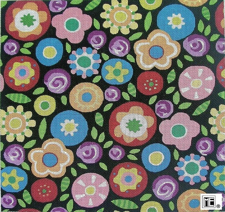 Needlepoint Canvas: Round the Garden Floral