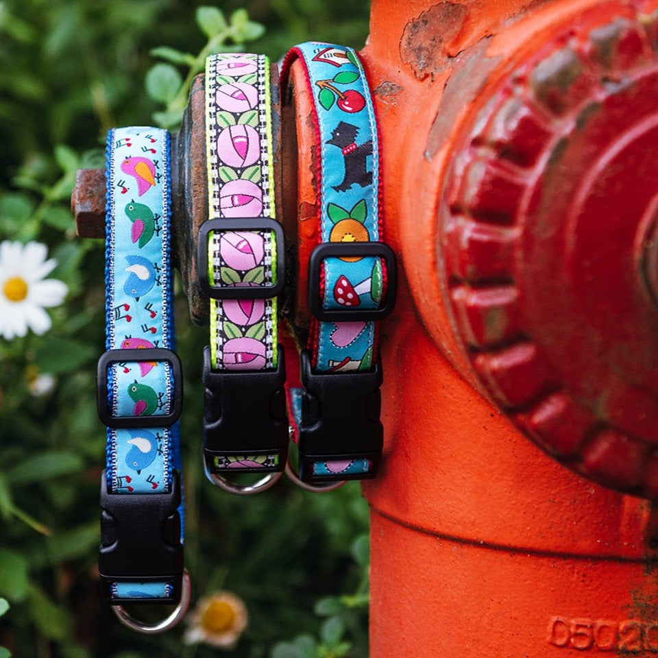 Cottage Rose Dog Collar