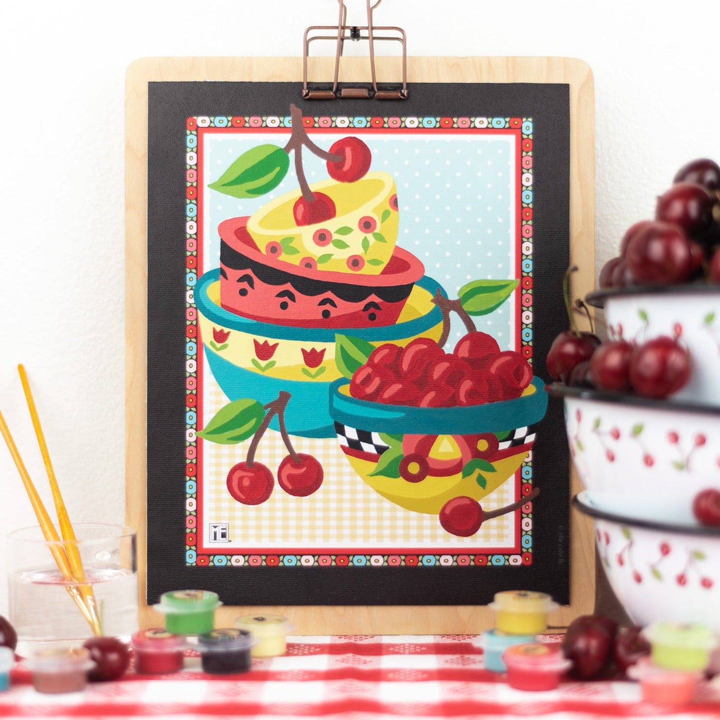 Mary's Cherries Paint-by-Number Kit