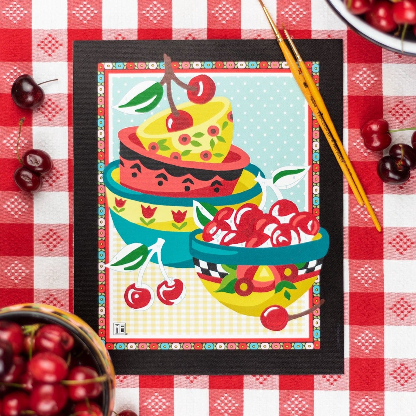 Mary's Cherries Paint-by-Number Kit