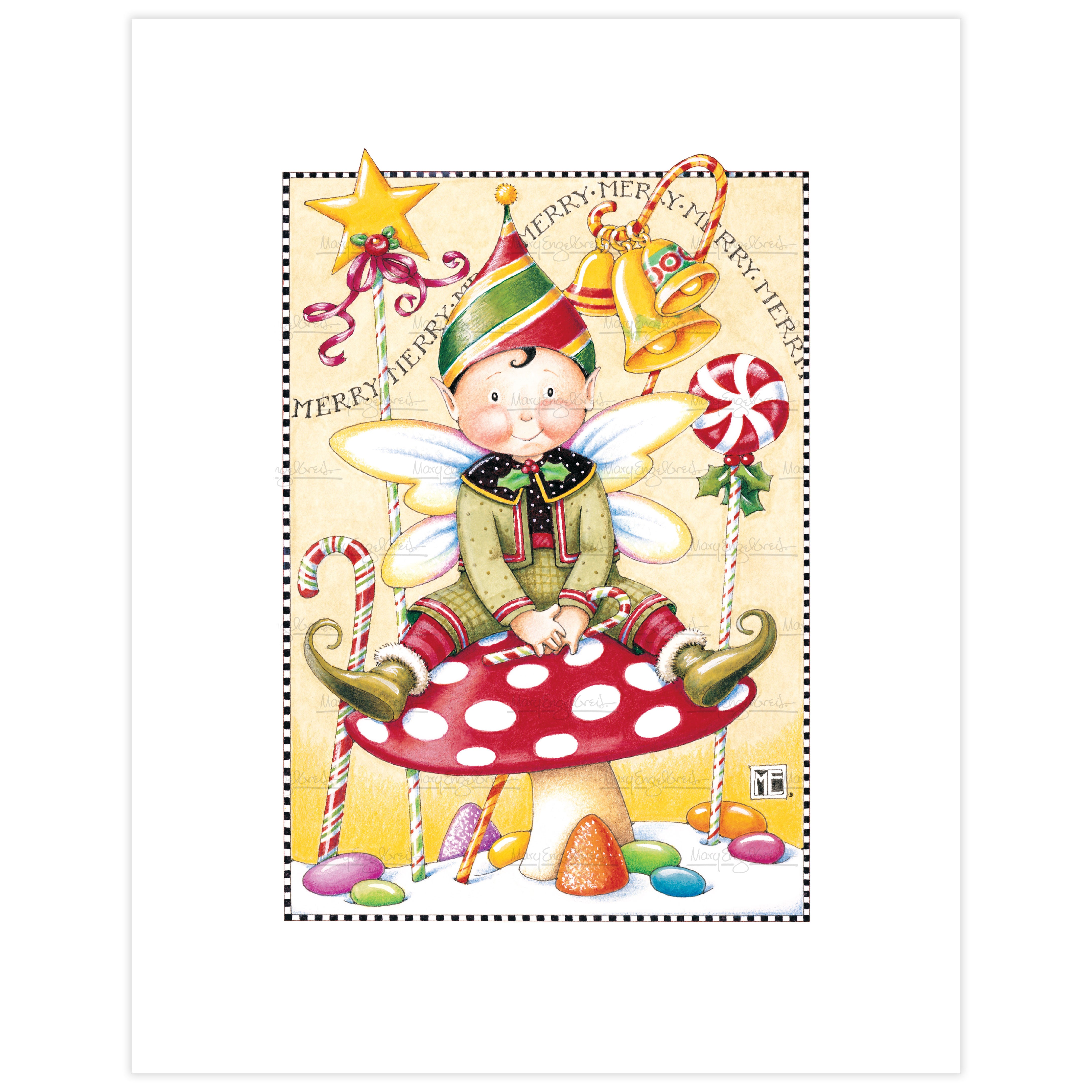 Merry Mushroom Elf Fine Art Print